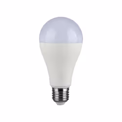 Lampadina LED termoplastica E27 A65 15W luce bianco naturale 4000K - 1521lm fascio luminoso 200 Mod. 214454 Tipo di attacco: ...