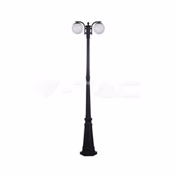 Palo alto V-tac da giardino 2xE27 IP44 nero opaco VT-1232 - 11828 Specifiche -Tipo di supporto E27-Colore del corpo Nero-Grad ...
