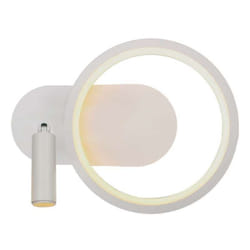 V-tac - VT-7906 Lampada da parete led applique moderno a cerchio 14W in Metallo corpo bianco 25cm luce 3000K - 14983