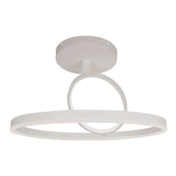Lampadario led con 2 Cerchi 38W in Metallo Colore Bianco 5020cm 3000K - V-tac