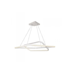 Lampadario led a Sospensione 48W 5150lm Doppio Quadrato Incrociate Bianco 3000K Triac Dimmerabile SKU-14988