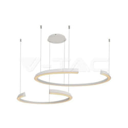Sospensione led semi circolare V-tac 48w 3000k dimmerabile bianca vt-7914 - 14992