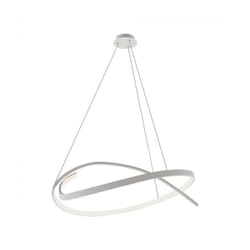 Lampadario led a Sospensione Circolare 48W in Metallo Colore Bianco 80120cm 3000K Triac Dimmerabile - V-tac