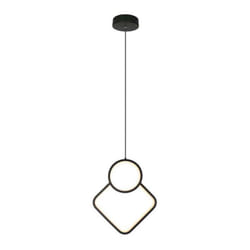 V-tac - Lampadario led a Sospensione 12W Design Moderno 2801800mm Colore Nero 3000K