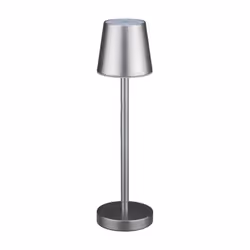 Lampada Led da Tavolo Grigio Ricaricabile 3W Dimmerabile con Comandi Touch Per Uso Interno Esterno IP20 Bianco Caldo 3000K SK ...