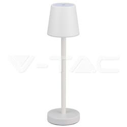 V-tac - Lampada led da Tavolo 3W Bianco Ricaricabile, Touch Dimmerabile 4000K