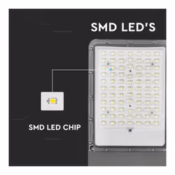 V-TAC Armatura Stradale Chip Bridgelux 20W, Pannello Solare 40W, Telecomando, LFP, Installazione 2in1, Cavo 1.5m, 6500K IP65, colore Grigio - Vista aggiuntiva 3