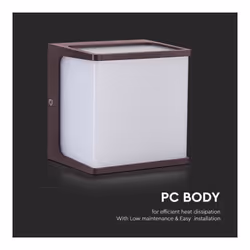 V-TAC Lampada LED da Muro a Lanterna 8W Classica Colore Marrone 3000K IP65, colore Marrone - Vista aggiuntiva 2
