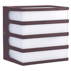 Lampada Led Da Muro Parete Applique 8w Corpo Marrone Ip65 4000k