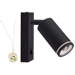 V-tac - lampada a muro parete applique fitting per faretto GU10 montaggio esterno nero