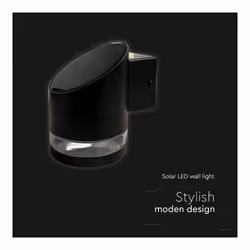 V-TAC Lampada LED da Giardino Cilindrica con Pannello solare 1W Corpo Nero 121*90*112.5mm 3000K IP54, colore Nero - Vista aggiuntiva 3