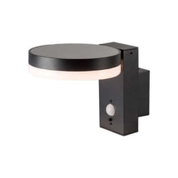 V-TAC Lampada LED da Muro Rotonda 5.5W con Pannello Solare e Sensore PIR Corpo Nero 3000K IP44, colore Nero