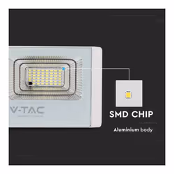 V-TAC Faro LED con Telecomando e Pannello Solare 16W Batteria sostituibile Cavo da 5m Colore Bianco 6400K IP65, colore Bianco - Vista aggiuntiva 3
