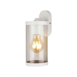 V-TAC Lampada LED da Giardino Cilindrica con Portalampada E27 con Corpo Bianco Copertura Trasparente d: 93*116*234mm IP44, colore Bianco