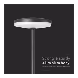 V-TAC Lampada LED da Giardino 12W con Picchetto a con Doppio Fissaggio a Terra Colore Antracite d:15*h:80cm 3000K IP65, colore Antracite - Vista aggiuntiva 2