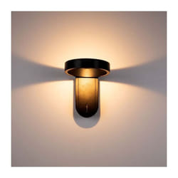 V-tac - VT-1180 Lampada led 5W da parete testa orientabile applique da muro rotondo 2in1 3000+4000K nero IP65 - sku 10448