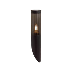 V-TAC Lampada LED da Giardino Portalampada E27 Acciaio Vetro Fumé Colore Nero Fissaggio Diagonale IP44, colore Nero