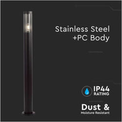 V-tac - Piantana led da Giardino con Portalampada E27 in Acciaio Inossidabile h: 100cm Colore Neo IP44