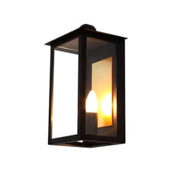 V-TAC Lampada LED da Muro Lanterna 200*168*350mm Portalampada E14 (Nero IP65, colore Nero