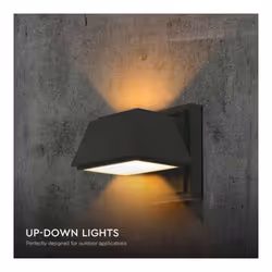 V-TAC Lampada LED da Muro 15W 120LM/W Doppio Fascio Luminoso Colore Nero 4000K IP65, colore Nero - Vista aggiuntiva 2