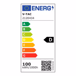 V-TAC Armatura Stradale LED Chip Samsung 100W 120LM/W Sensore Luce Colore Grigio 4000K IP65, colore Grigio - Vista aggiuntiva 4
