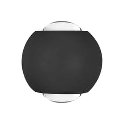 V-TAC Lampada LED da Muro Sferica 2W Doppio Fascio Luminoso Colore Nero 4000K IP54, colore Nero
