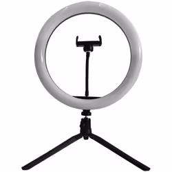 V-TAC Lampada ad Anello 7W 26cm per Selfie con Treppiede da Tavolo e Pulsantiera CCT Variabile 3200K-5500K