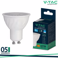 LED Faretto SAMSUNG CHIP - GU10 6W Plastica SMD With Lens 6400K SKU: 21167 : VT: VT-277 Specifiche tecniche : Informazione ge ...