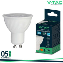 Led faretto samsung chip - GU10 6W plastica smd with lens 6400K - Luce fredda