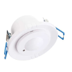 V-tac - Sensore di Movimento a Microonde 300W 360° Orientabile Montaggio a Incasso Colore Bianco