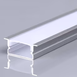 V-TAC Profilo Lineare Incasso Strip LED L:18.5mm Silver/Copertura Opaca 2000x10x26mm