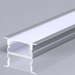 V-tac - Profilo Lineare Incasso Strip led L:18.5mm Silver/Copertura Opaca 2000x10x26mm