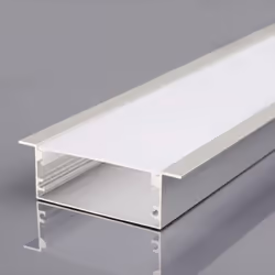 V-TAC Profilo Lineare Incasso Strip LED L:48mm Silver/Copertura Opaca 2000x20x65mm