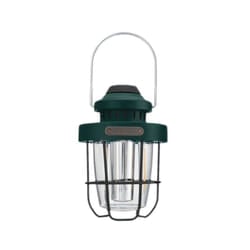 V-TAC Lanterna Campeggio Verde LED 3W SMD + 5W Filamento Ricaricabile IP44 2700K+6500K, colore Verde