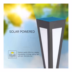 V-TAC Piantana Solare LED da Giardino 2W 635cm con Telecomando Colore Nero 3000K IP65, colore Nero - Vista aggiuntiva 2