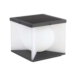 V-TAC Lampada LED da Giardino a Cubo con Pannello solare e Telecomando 8W 305*305*305mm 3000K IP65, colore Nero