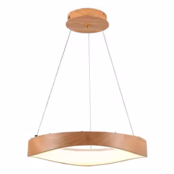V-TAC Lampadari e Pendenti Lampadario LED Sospensione 25W Design Moderno Circolare Legno D500xH1400mm 3000K. Acquistalo subit ...