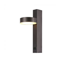V-tac - Applique led da parete 8W in metallo con porta usb design rotondo - fascio Luminoso regolabile 180° colore Nero 3000K - 23405
