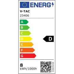V-tac - Applique led da Muro Cilindrica 8W Porta usb Fascio Orientabile 3000K