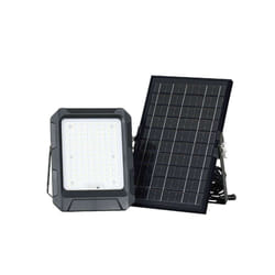 V-TAC Faro LED con Telecomando e Pannello Solare 10W Batteria sostituibile Cavo da 3m Colore Nero 4000K, colore Nero