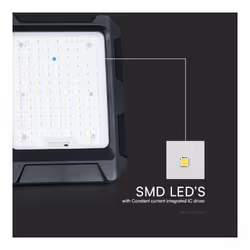 V-TAC Faro LED con Telecomando e Pannello Solare 10W Batteria sostituibile Cavo da 3m Colore Nero 4000K, colore Nero - Vista aggiuntiva 3