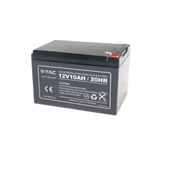 V-TAC Batteria al Piombo Acido 12V 10Ah per Allarmi, Videosorveglianza, UPS Terminali T2 178x35x60mm SKU 23452