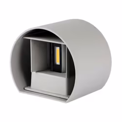 V-TAC Illuminazione da giardino Lampada LED da Muro Arrotondata Doppio LED COB 6W 110LM/W Colore Grigio Satinato Fascio Lumin ...