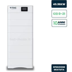 Kit 8 Moduli Accumulo Alta Tensione 40.96kWh lfp 100Ah 409.6V IP65 - V-tac