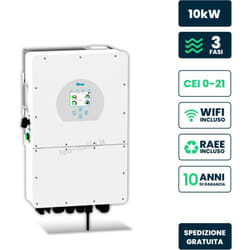 Inverter Alta Tensione Deye Trifase Ibrido 10kW cei 0-21 WiFi ta Garanzia 10 Anni - V-tac