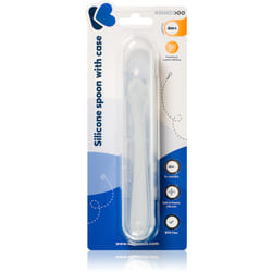 Kikkaboo Silicone Spoon in a Case 4 m+ Blue