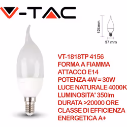 Lampadina a LED da 4W ed in grado di sviluppare un'intensità luminosa di 350 Lumen che può essere paragonata ad una lampadina ...