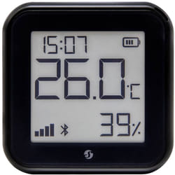 Shelly - h&t Gen 3 Matte Black Sensore di temperatura e umidità senza fili Bluetooth, Wi-Fi