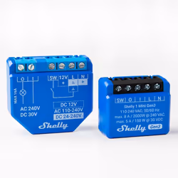 Shelly 1 Mini Gen3 Interruttore intelligente 1P Blu - Vista aggiuntiva 5