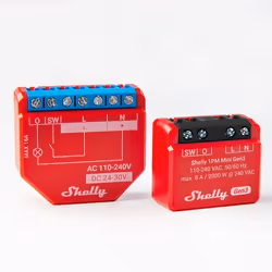 Shelly 1PM Mini Gen3 Interruttore intelligente 1P Rosso - Vista aggiuntiva 4